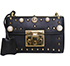 Padlock Pearl Studded Shoulder Bag, front view